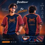 Trendy Spiderman Red Drop Shoulder